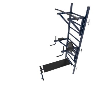 Çekiş spor aletleri arka planda izole edilmiş. 3d görüntüleme - illüstrasyon