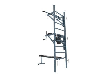 Çekiş spor aletleri arka planda izole edilmiş. 3d görüntüleme - illüstrasyon