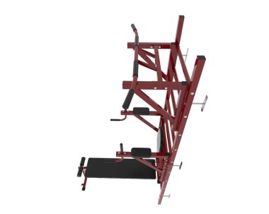 Çekiş spor aletleri arka planda izole edilmiş. 3d görüntüleme - illüstrasyon