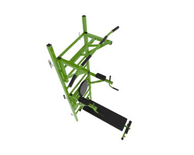 Çekiş spor aletleri arka planda izole edilmiş. 3d görüntüleme - illüstrasyon