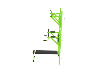 Çekiş spor aletleri arka planda izole edilmiş. 3d görüntüleme - illüstrasyon