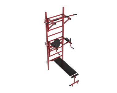 Çekiş spor aletleri arka planda izole edilmiş. 3d görüntüleme - illüstrasyon