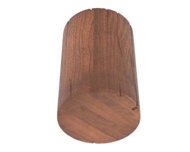 Beyaz arkaplanda ağaç gövdesi