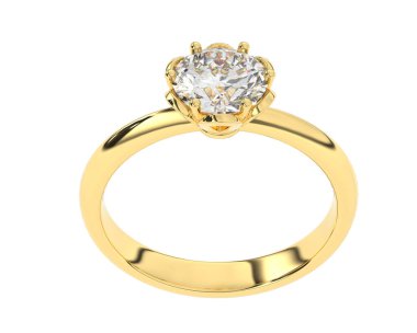 Beyaz arka planda izole edilmiş değerli taşları olan yüzük.. 