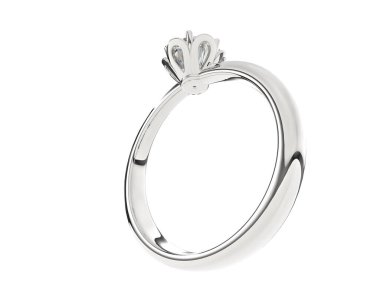 Beyaz arka planda izole edilmiş değerli taşları olan yüzük.. 