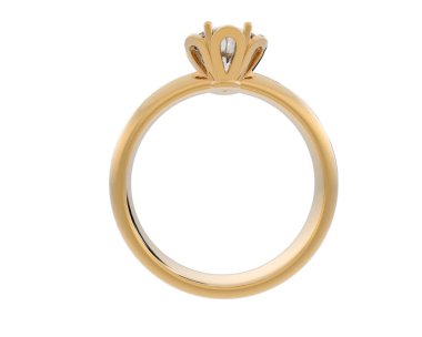 Beyaz arka planda izole edilmiş değerli taşları olan yüzük.. 