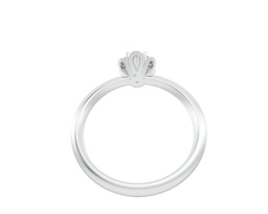 Beyaz arka planda izole edilmiş değerli taşları olan yüzük.. 