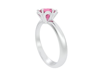 Beyaz arka planda izole edilmiş değerli taşları olan yüzük.. 