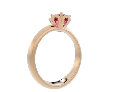 Beyaz arka planda izole edilmiş değerli taşları olan yüzük.. 