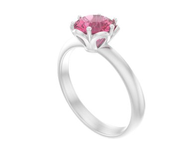 Beyaz arka planda izole edilmiş değerli taşları olan yüzük.. 