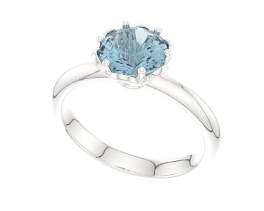 Beyaz arka planda izole edilmiş değerli taşları olan yüzük.. 