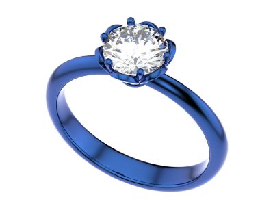 Beyaz arka planda izole edilmiş değerli taşları olan yüzük.. 