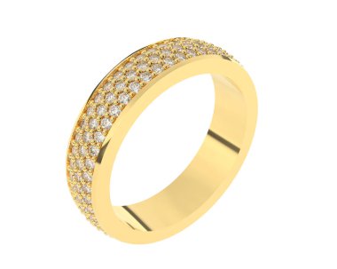 Beyaz arka planda izole edilmiş değerli taşları olan yüzük.. 