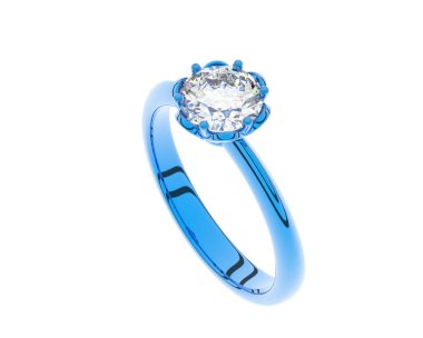 Beyaz arka planda izole edilmiş değerli taşları olan yüzük.. 