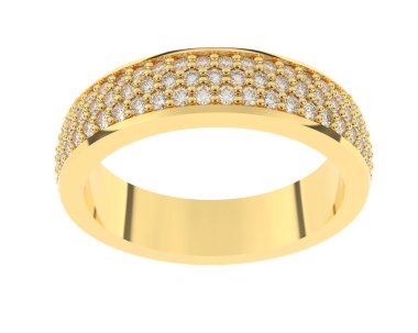 Beyaz arka planda izole edilmiş değerli taşları olan yüzük.. 