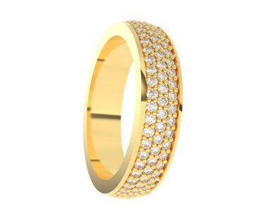 Beyaz arka planda izole edilmiş değerli taşları olan yüzük.. 