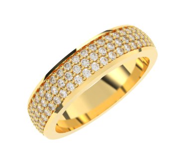 Beyaz arka planda izole edilmiş değerli taşları olan yüzük.. 