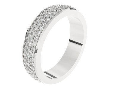 Beyaz arka planda izole edilmiş değerli taşları olan yüzük.. 