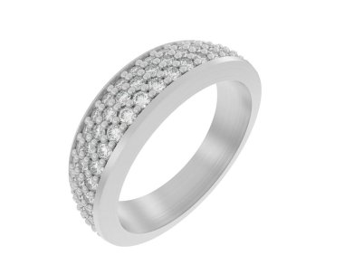 Beyaz arka planda izole edilmiş değerli taşları olan yüzük.. 