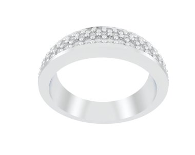 Beyaz arka planda izole edilmiş değerli taşları olan yüzük.. 