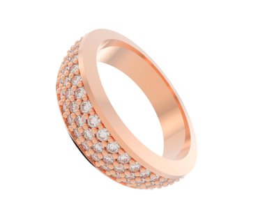 Beyaz arka planda izole edilmiş değerli taşları olan yüzük.. 