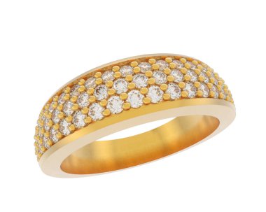 Beyaz arka planda izole edilmiş değerli taşları olan yüzük.. 