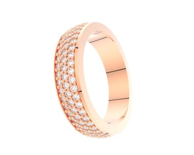 Beyaz arka planda izole edilmiş değerli taşları olan yüzük.. 