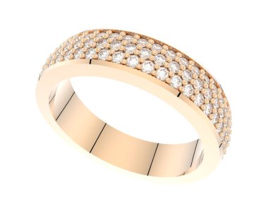 Beyaz arka planda izole edilmiş değerli taşları olan yüzük.. 