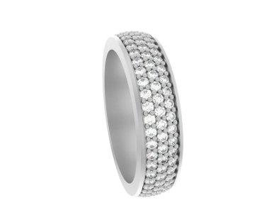 Beyaz arka planda izole edilmiş değerli taşları olan yüzük.. 