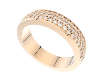 Beyaz arka planda izole edilmiş değerli taşları olan yüzük.. 