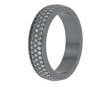 Beyaz arka planda izole edilmiş değerli taşları olan yüzük.. 