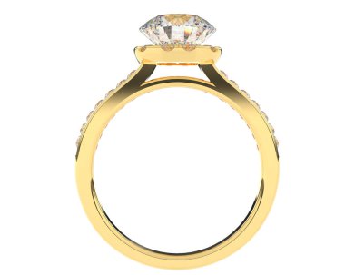 Beyaz arka planda izole edilmiş değerli taşları olan yüzük.. 