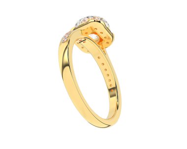 Beyaz arka planda izole edilmiş değerli taşları olan yüzük.. 