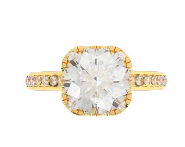 Beyaz arka planda izole edilmiş değerli taşları olan yüzük.. 