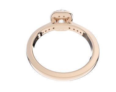 Beyaz arka planda izole edilmiş değerli taşları olan yüzük.. 