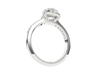 Beyaz arka planda izole edilmiş değerli taşları olan yüzük.. 