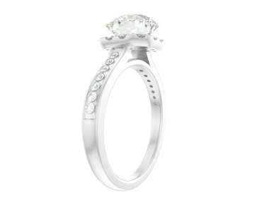 Beyaz arka planda izole edilmiş değerli taşları olan yüzük.. 