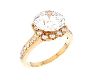 Beyaz arka planda izole edilmiş değerli taşları olan yüzük.. 