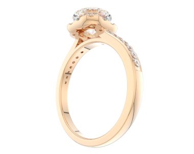 Beyaz arka planda izole edilmiş değerli taşları olan yüzük.. 