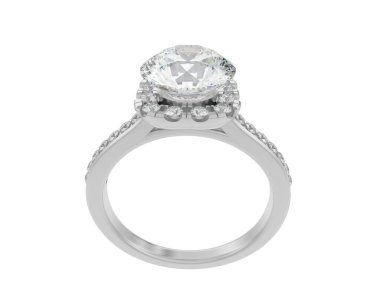 Beyaz arka planda izole edilmiş değerli taşları olan yüzük.. 