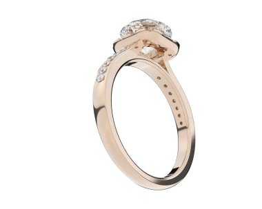 Beyaz arka planda izole edilmiş değerli taşları olan yüzük.. 