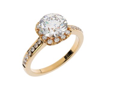 Beyaz arka planda izole edilmiş değerli taşları olan yüzük.. 