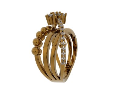 Beyaz arka planda izole edilmiş değerli taşları olan yüzük.. 