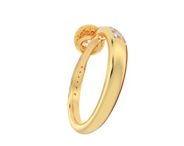 Beyaz arka planda izole edilmiş değerli taşları olan yüzük.. 