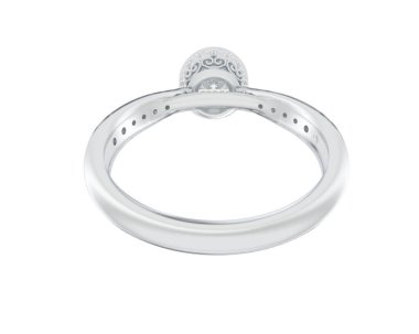 Beyaz arka planda izole edilmiş değerli taşları olan yüzük.. 