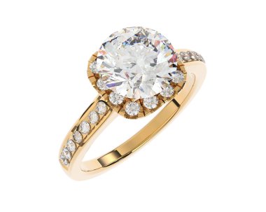 Beyaz arka planda izole edilmiş değerli taşları olan yüzük.. 