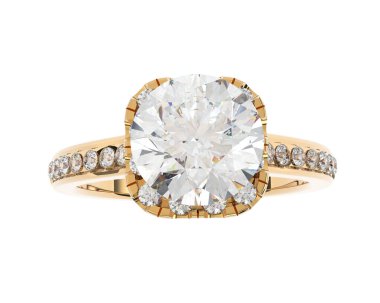 Beyaz arka planda izole edilmiş değerli taşları olan yüzük.. 