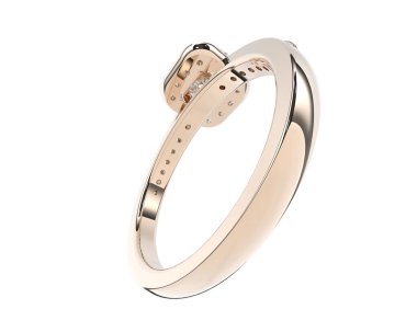 Beyaz arka planda izole edilmiş değerli taşları olan yüzük.. 