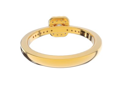 Beyaz arka planda izole edilmiş değerli taşları olan yüzük.. 