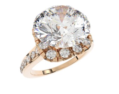 Beyaz arka planda izole edilmiş değerli taşları olan yüzük.. 